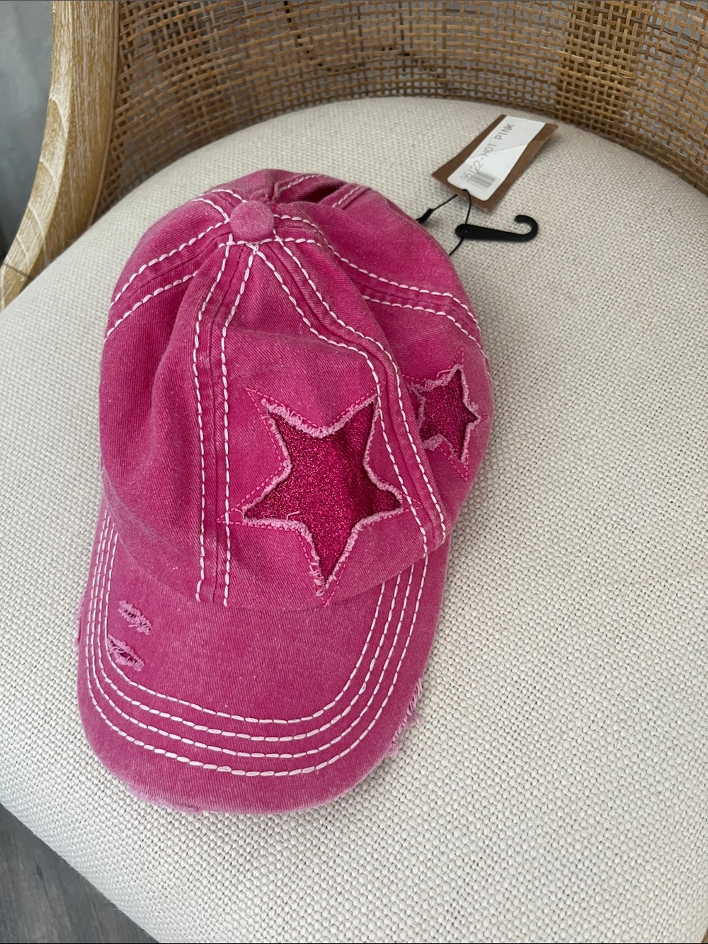 C.C Hot Pink Star pony cap Baseball Cap